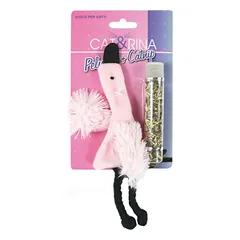 Cat&Rina Pliušinis Flamingas - pliušinis žaislas katėms, flamingas su katžolių užpildu — 2 nuotrauka
