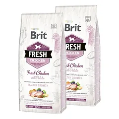 Brit Fresh Chicken & Potato Puppy Healthy Growth 2x12kg