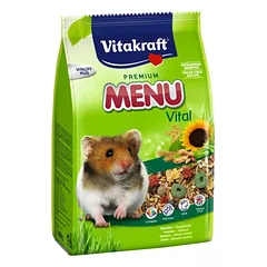 VITAKRAFT MENU PREMIUM HAMSTER PAŠARAS SU RIEŠUTAIS MR ŽIURKĖNAMS 400g