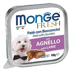 Monge Fresh paštetas šunims su ėriena 12x100g