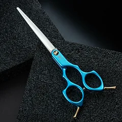 Jargem Asian Style Light Straight Scissors - labai lengvos, tiesios žirklės korėjietiško stiliaus kirpimui., Fioletowy / 6,5" — 4 nuotrauka