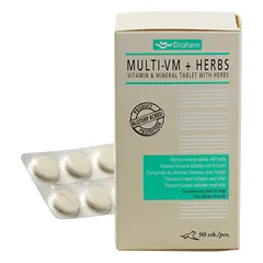 Diafarm VIT/MIN vitaminai ir mineralai su žolelėmis šunims N90
