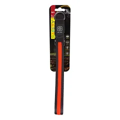 Šviečiantis USB LED antkaklis šunims Dog Fantasy įv. dydžių (oranžinis)