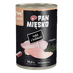 PAN MIĘSKO Kalakutas su triušiu drėgnas maistas katėms 400 g
