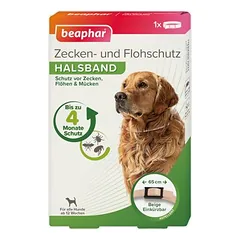 beaphar Zecken- & Flohschutz-Halsband für Hunde, beige