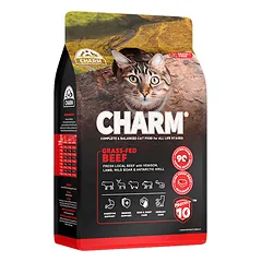 Charm Grass-Fed Beef sausas maistas katėms