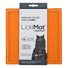 LickiMat Classic Soother Cat - laižymo kilimėlis katėms, Żółty / Miękka — 5 nuotrauka