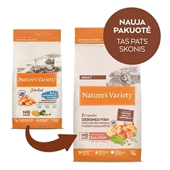 Nature’s Variety No Grain Adult Cat su norvegiška lašiša – sausas maistas suaugusioms katėms, 7 kg