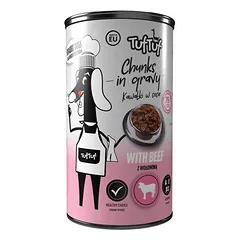 TufTuf Nassfutter für Hunde – Fleischstücke Dose 1250 g