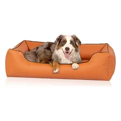 Knuffelwuff orthopädisches Hundebett aus Kunstleder Lovelock