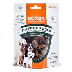 Boxby Superfood-Snacks mit Ente, Erbse und Cranberry