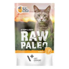 VetExpert Raw Paleo Sterilised guliašas su kalakutiena katėms, 100 g parduotuvėje pet24.lt