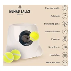 Nomad Tales Bloom automatinis teniso kamuoliukų metiklis, Mini: L 26 x B 27 x H 21 cm — 3 nuotrauka