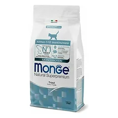 Monge Kitten Monoprotein su upėtakiu, sausas maistas kačiukams 1,5 kg
