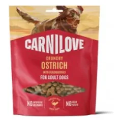 CARNILOVE Crunchy Snack Ostrich with Blackberries skanėstai šunims 200 g