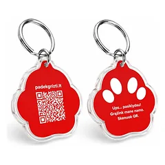 Padėk Grįžti letenėlės formos QR PAKABUKAS