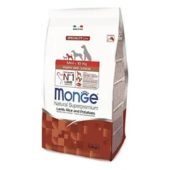 Monge Mini Puppy & Junior Lamb And Rice sausas maistas mažų veislių šuniukams, 2.5 kg