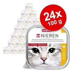Beaphar ekonominė pakuotė, inkstų dieta, drėgnas maistas katėms 24 x 100 g