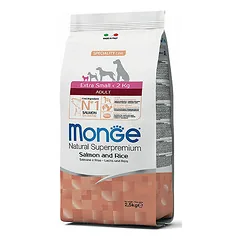 Monge Extra Small Adult Monoprotein su lašiša ir ryžiais, sausas maistas šunims 2,5 kg