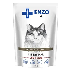 ENZO VET „Intestinal“ su ėrienos mėsos padažu katėms, 100 g