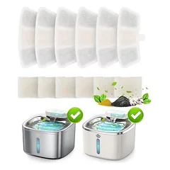 Zoomtopia Lot 6 filtres pour fontaine PW04 3,5L acier inox