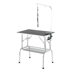 Blovi kirpimo stalas su rankena ir priedų krepšeliu, aukštis 78 cm