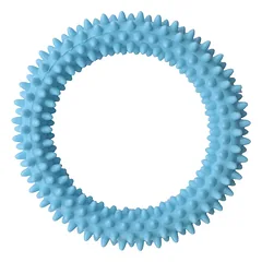 Šuns žaislas, dygliuotas žiedas, TPR, TPR, geltonas, 11 cm — 2 nuotrauka