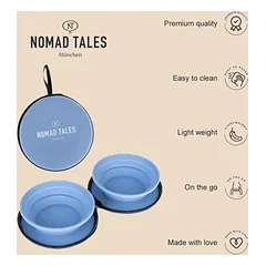 Nomad Tales Spirit nešiojamas silikoninis dvigubas dubenėlis, 2 x 350 ml — 4 nuotrauka
