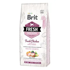 Brit Fresh Chicken with Potato Puppy sausas maistas šuniukams