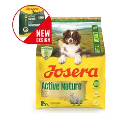 Josera Active Nature sausas ėdalas aktyviems šunims su paukštiena ir ėriena, 900 g