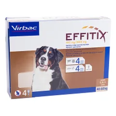 Virbac Effitix XL 402 mg/3600 mg užlašinamasis tirpalas šunims 40-60 kg, N4