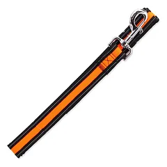 Dog Fantasy Leash Neoprene M/L oranžinis pavadėlis vidutiniams ir dideliems šunims su atspindinčiais elementais, 2,5×120 cm