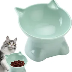 ZooVenture Schräger Katzennapf – 15°, Grün, 13 x 7,5 cm