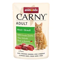 ANIMONDA CARNY katėms su jautiena ir stručiu 85 g