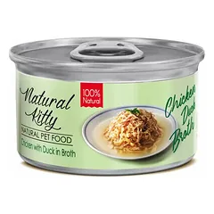 Natural Kitty Cat Broth Serie Chicken with Duck in Broth 80 g nuotrauka