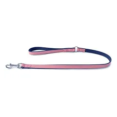 Das Lederband Hundeleine Firenze candy/saphire