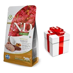 Farmina N&D Quinoa feline SKIN & COAT QUAIL 300g + Staigmena katei
