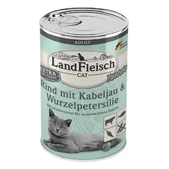 Dr. A LandFleisch konservai katėms su jautiena ir menkė bei petražolėmis 400 g