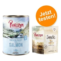 Purizon Kombi-Paket: Adult Nassfutter + Snack 
