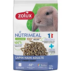 ZOLUX NUTRIMEAL 4 Miniatiūrinių triušių granulės suaugusiems 850 g