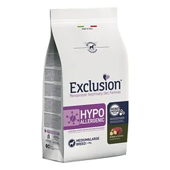 Exclusion Hypoallergenic sausas pašaras vidutinių ir didelių veislių šunims su arkliena ir bulvėmis