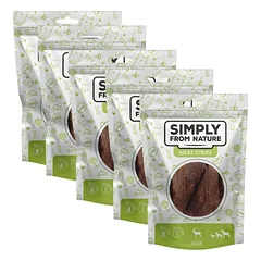 SIMPLY FROM NATURE Meat Strips Mėsos juostelės Elnienos juostelės šunims 5x80 g
