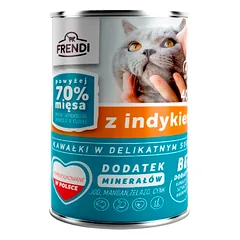 Frendi gabaliukai švelniame kalakutienos padaže 400g katėms