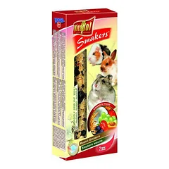 Vitapol Smakers Snack su sausais pusryčiais (muesli), skanėstai graužikams ir triušiams 90 g — 2 nuotrauka