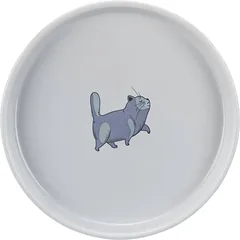 Trixie Bowl, Flat And Wide, Keraminis dubuo katėms, pilkas, 0.6 l, ø 23 cm — 2 nuotrauka
