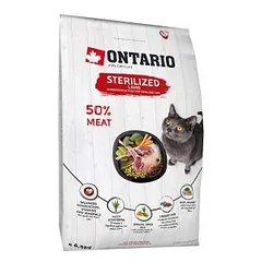 Ontario Sterilised su ėriena, sausas maistas katėms 6,5 kg parduotuvėje petreon.lt