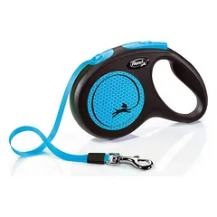 FLEXI New Neon M Tape 5 m blue automatinis pavadėlis