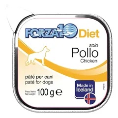 Forza10 Solo Diet konservai šunims su vištiena, hipoalerginis drėgnas maistas visoms veislėms, 100 g — 1 nuotrauka