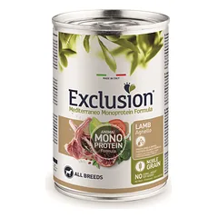 Exclusion Mono Protein Mediterraneo konservai šunims su ėriena, 400 g