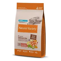 Nature’s Variety NO GRAIN PUPPY MED/MAXI (lašiša) 10KG